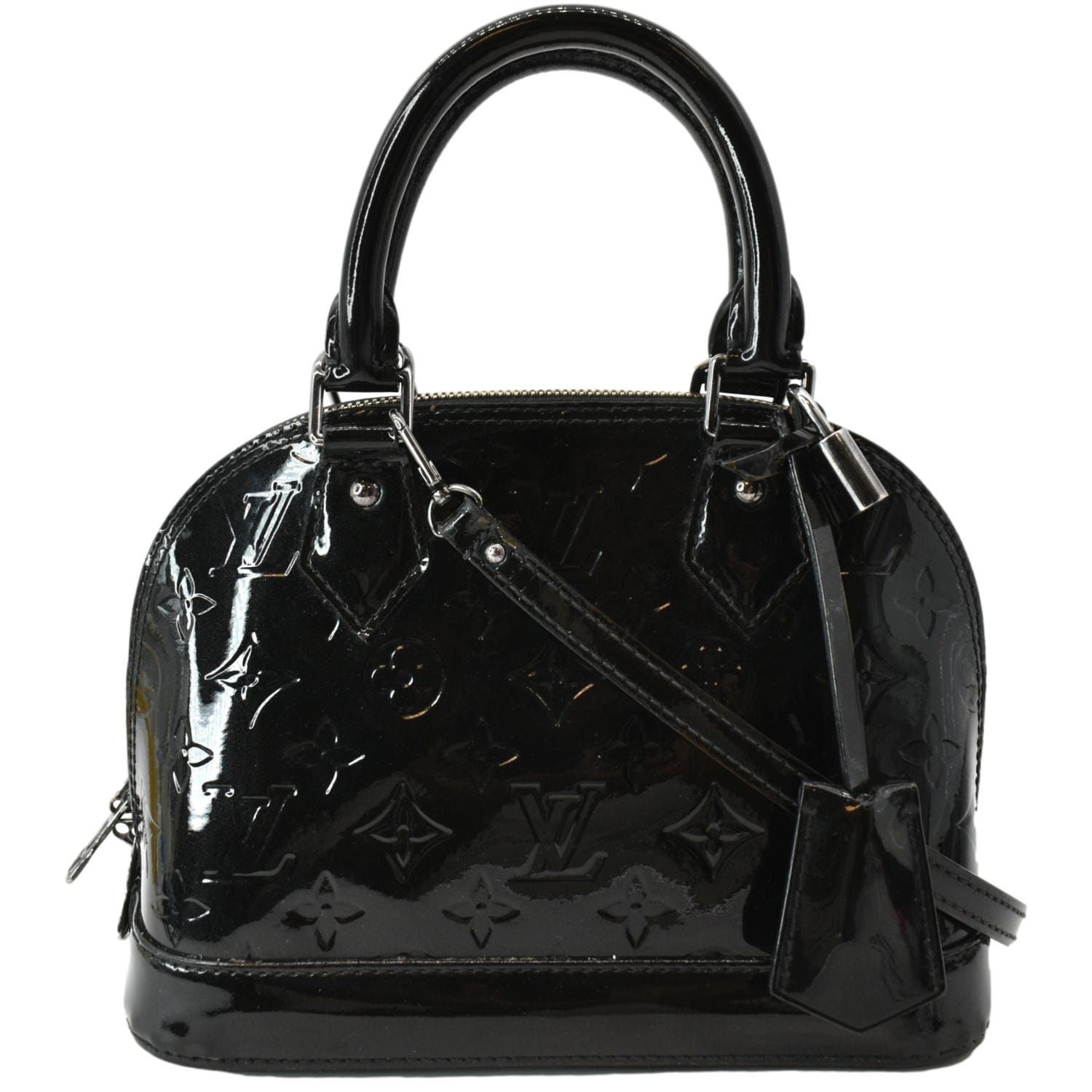 Louis Vuitton Vernis Leather Open Top Handbag in Black