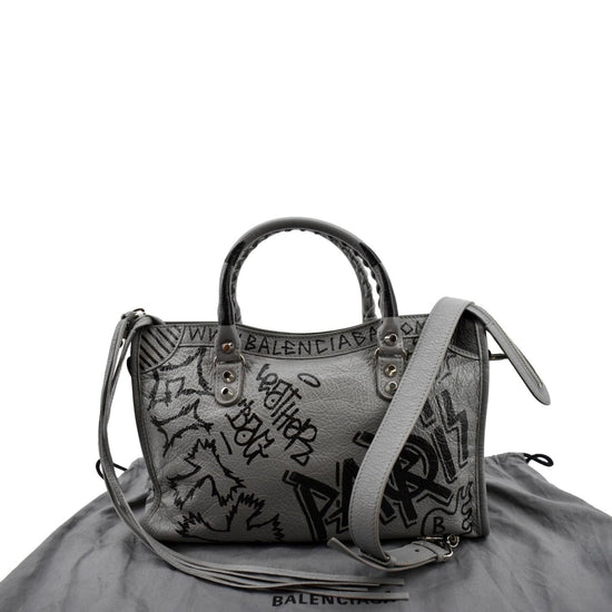 Balenciaga Classic City Graffiti Medium Black/White