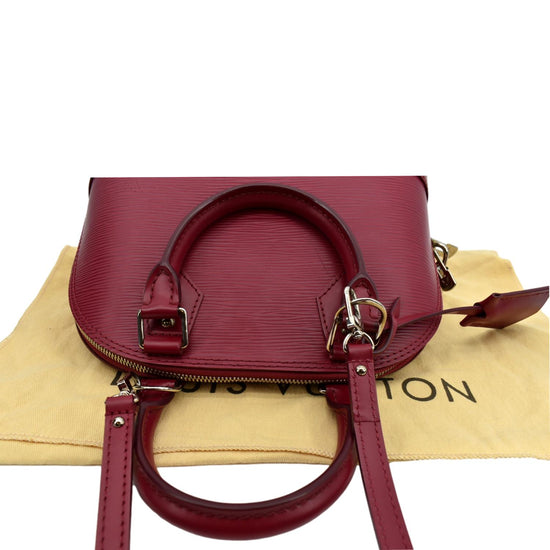 Alma bb leather handbag Louis Vuitton Red in Leather - 27478234