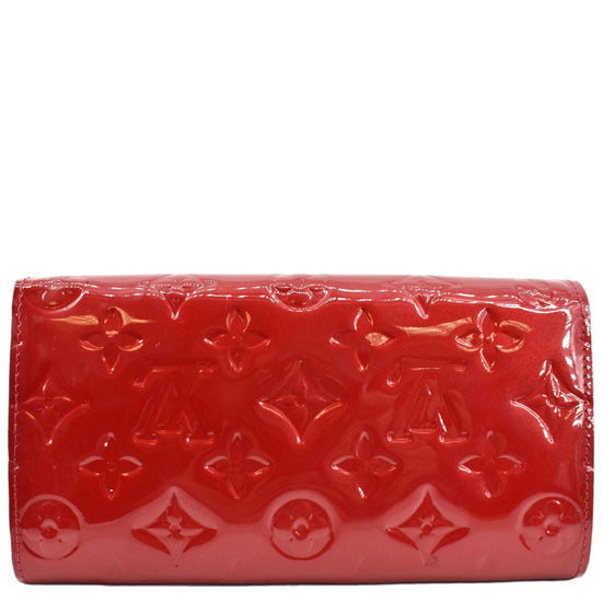 Louis Vuitton Sarah Light Red Monogram Vernis Leather Wallet