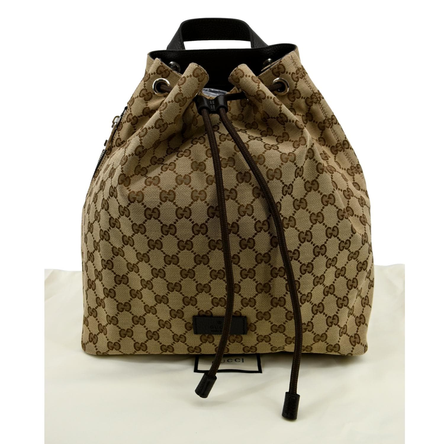 Gucci Monogram Backpack Bag Beige
