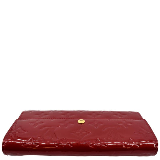 Louis Vuitton Sarah Wallet Monogram Leather Card Brown Red Zip Bag Box –  brandedmoda