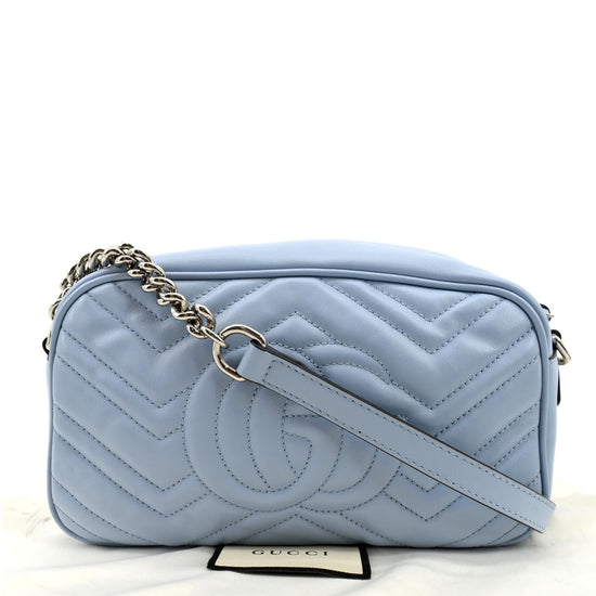 GUCCI: Petit sac en cuir Marmont - Bleu Azur  Sac Porté Épaule Gucci  443497 DTDIY en ligne sur