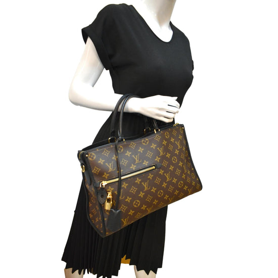 Louis Vuitton Tote Popincourt Monogram MM Noir Black in Canvas