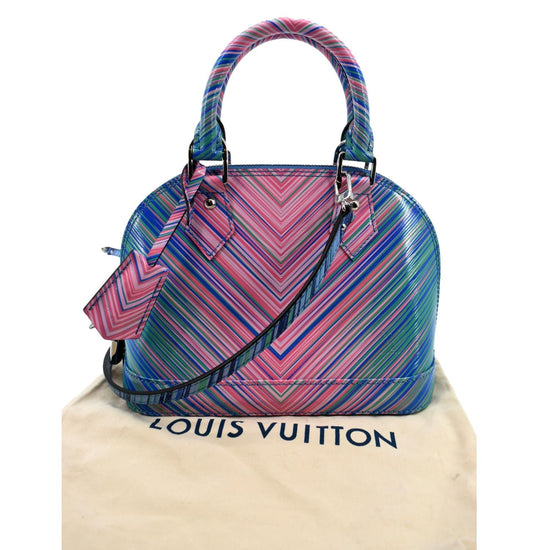 Louis Vuitton 2017 Pre-Owned Cruise Line Epi Tropical Alma BB Two-Way  Handbag - Blue for Women