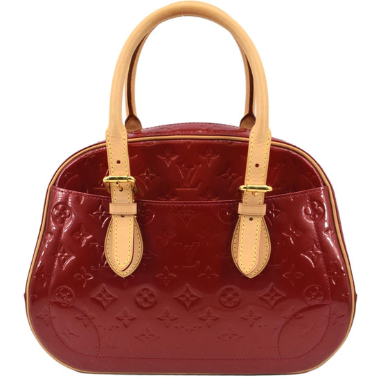 LOUIS VUITTON Summit Drive Monogram Vernis Satchel Bag Red