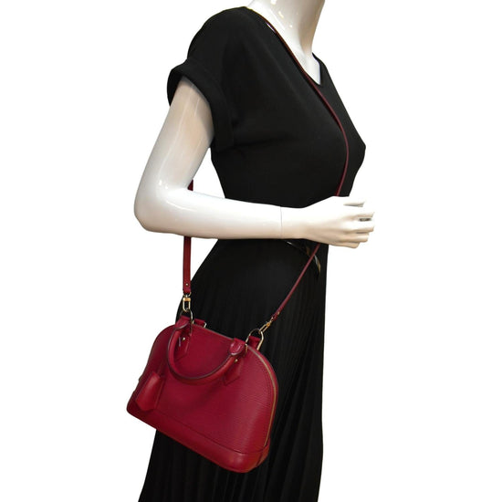 Alma BB Edition Blooming Flowers bag in red epi leather Louis