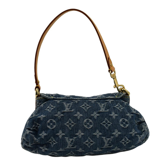 Pleaty handbag Louis Vuitton Blue in Denim - 35328465