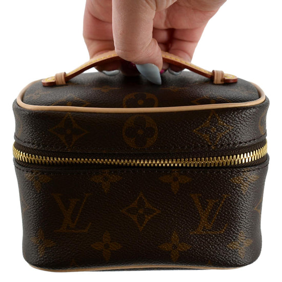 Louis Vuitton Nice Monogram Nano Brown in Coated Canvas with Gold