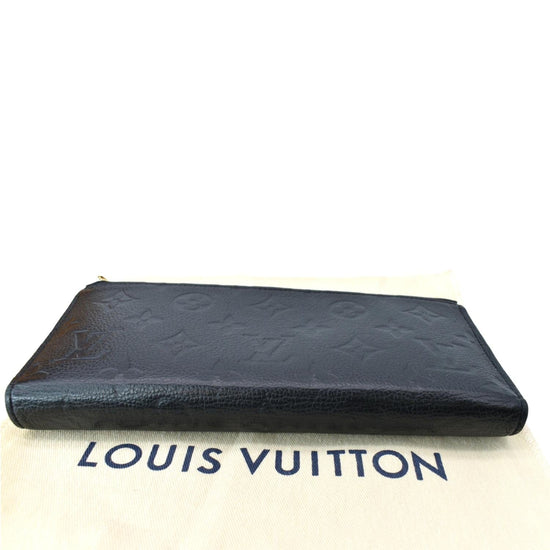 LOUIS VUITTON Adele Monogram Empreinte Leather Wallet Black