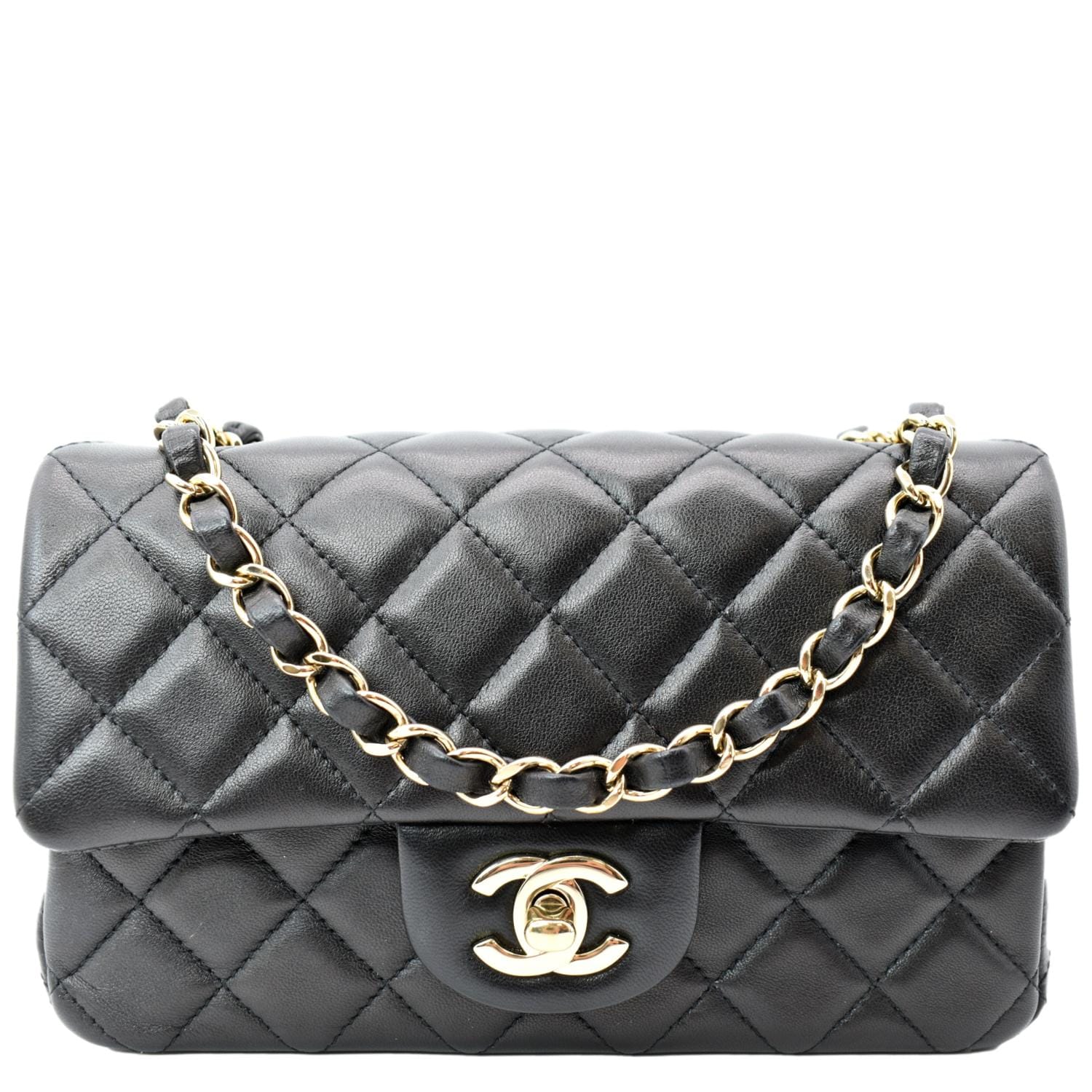 Chanel Shoulder Bag Black Leather