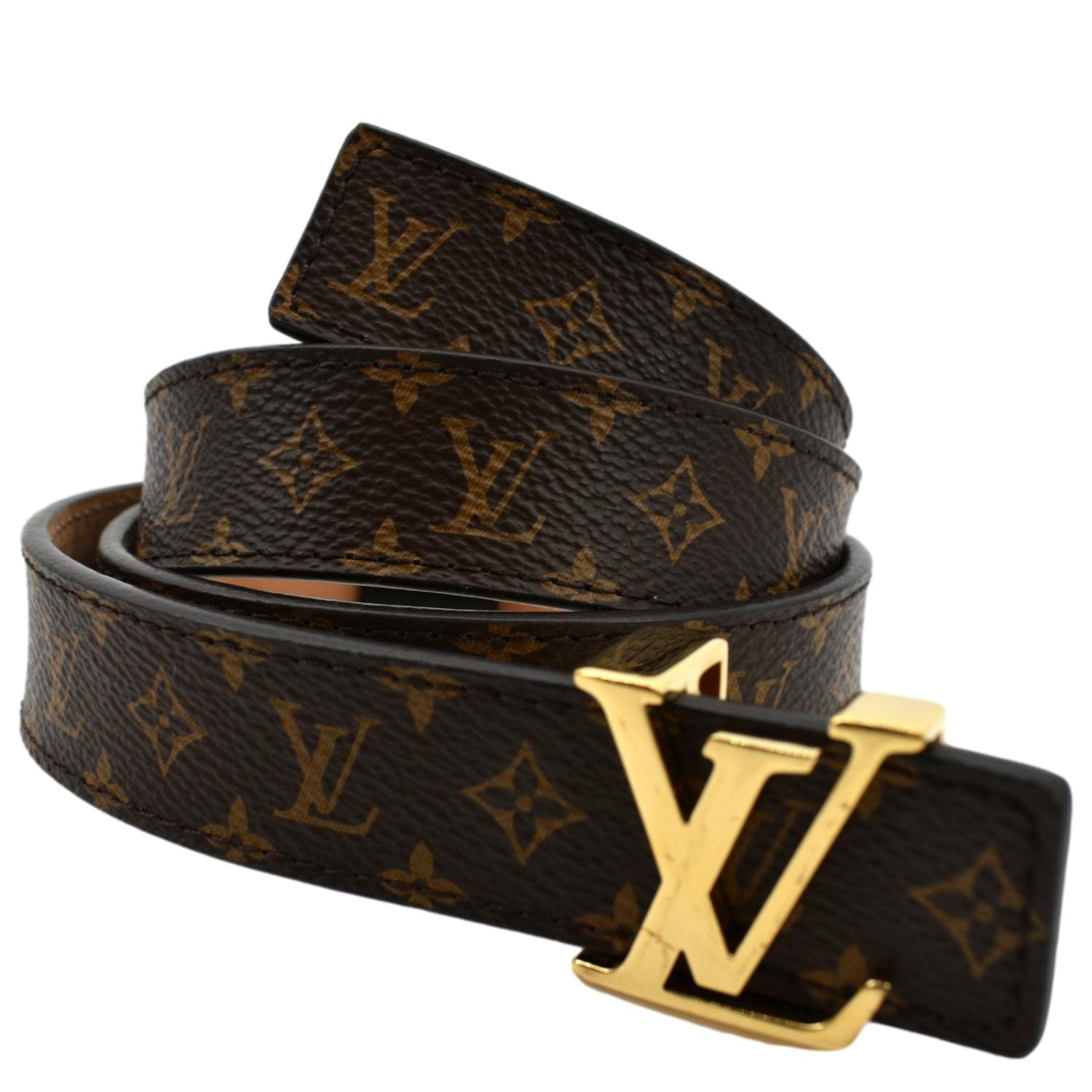 Louis Vuitton Mini 25MM Monogram Canvas Belt in Brown