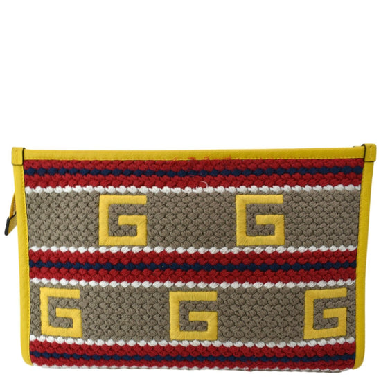 GUCCI Monte Carlo Striped Pouch Multicolor 627080