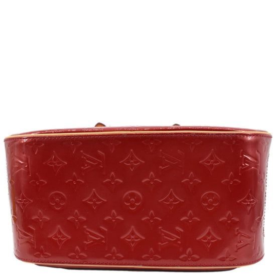 LOUIS VUITTON Summit Drive Monogram Vernis Satchel Bag Red