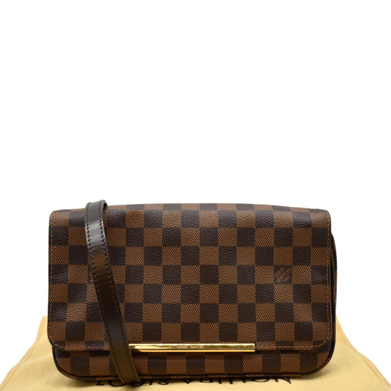 LOUIS VUITTON Hoxton GM Damier Ebene Crossbody Bag Brown