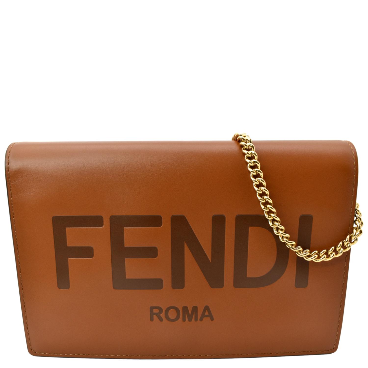 Fendi - Authenticated Wallet on Chain Handbag - Leather Grey for Women, Never Worn