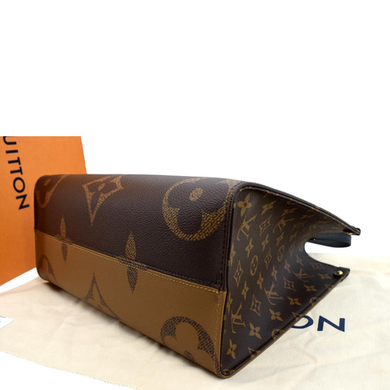 Authentic Louis Vuitton Giant Reverse Monogram Onthego MM Tote M44576