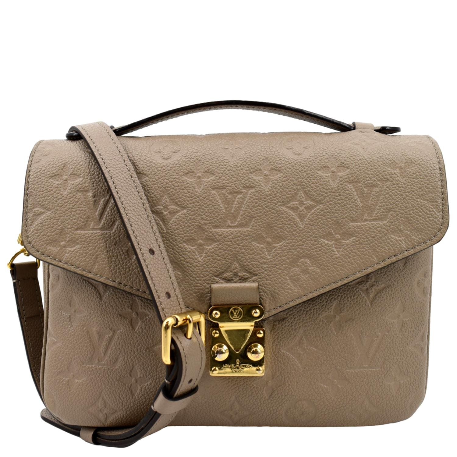 Taupe Louis Vuitton Monogram Empreinte Pochette Metis Satchel