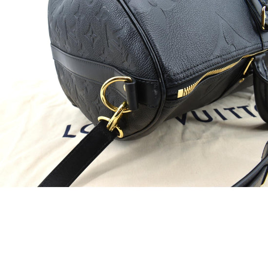 Louis Vuitton Keepall Bandoulière 45 Black Monogram Empreinte