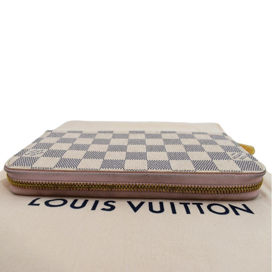 Louis Vuitton Damier Azur Zippy Wallet Rose Ballerine Pink Accessories