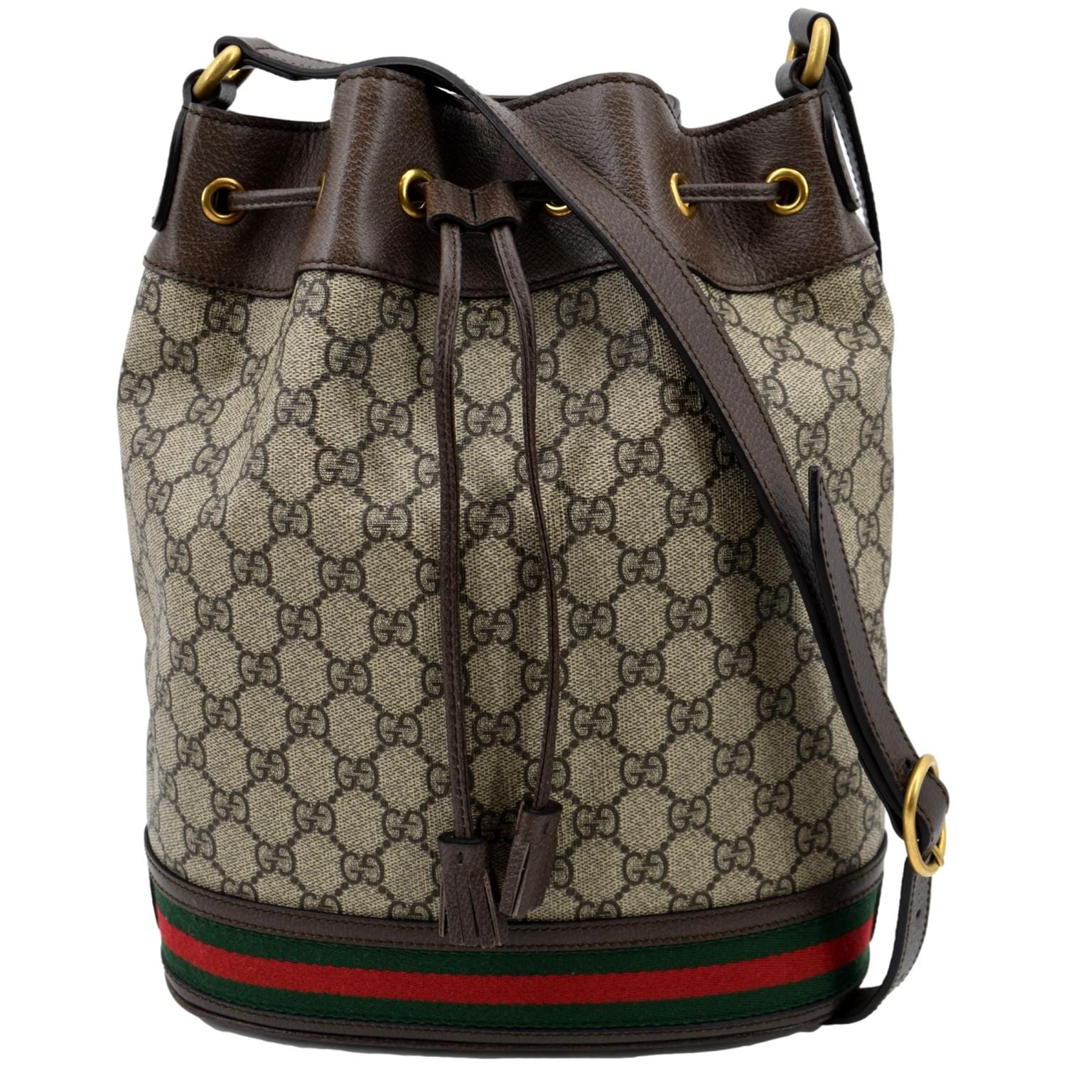 GUCCI Ophidia GG Supreme Canvas Bucket Bag Beige 540457