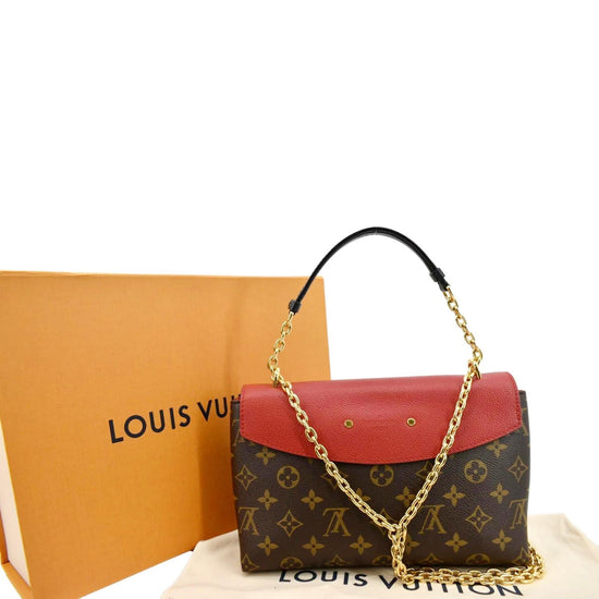 Louis Vuitton Flap Saint Placide Monogram Cerise Cherry in Canvas/Calfskin  with Gold-tone - US