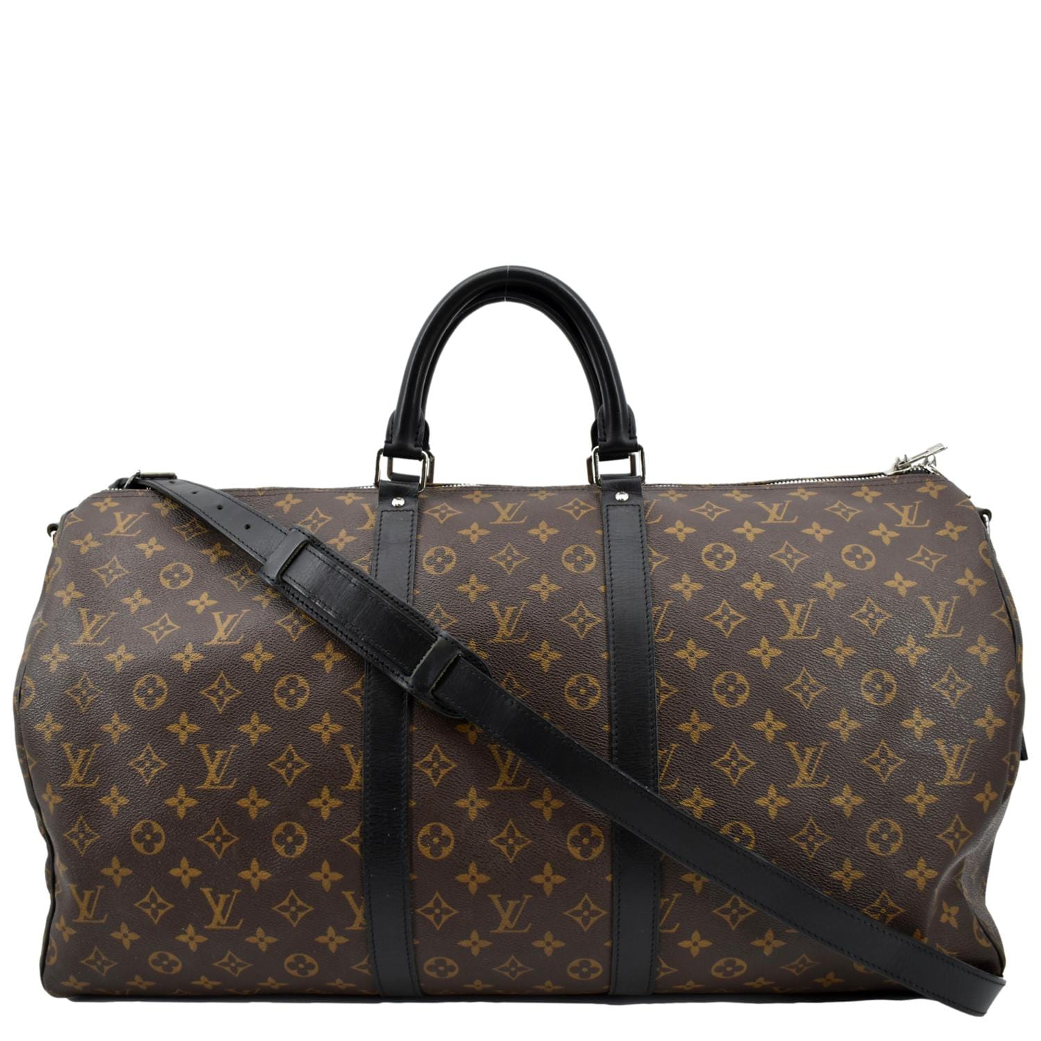 Brown Louis Vuitton Monogram Keepall Bandouliere 55 Travel Bag