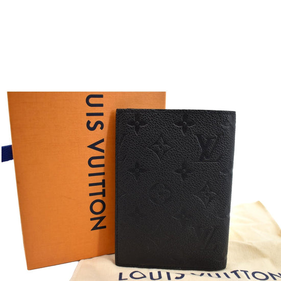 Louis Vuitton Monogram Empreinte Passport Cover, Black