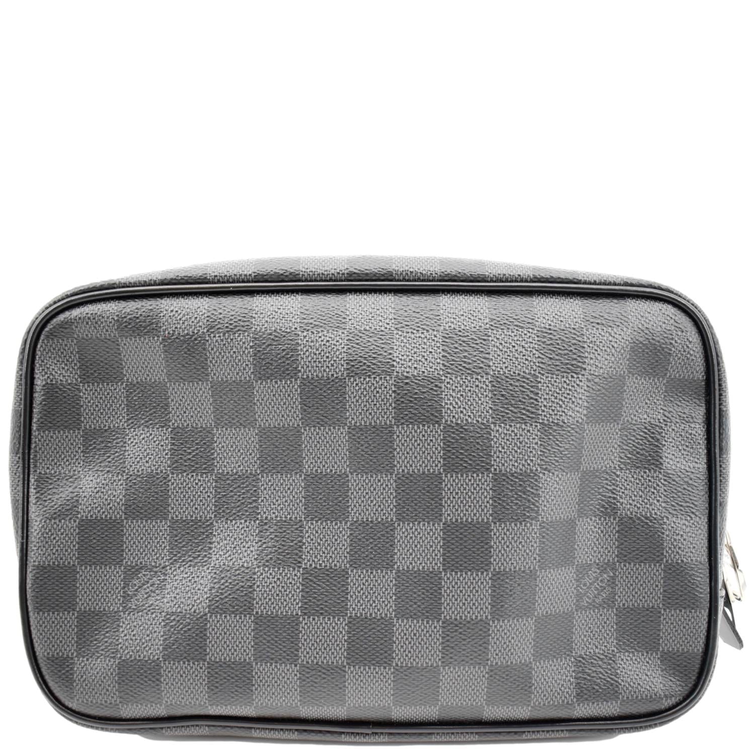 Louis Vuitton Dopp Kit Damier Graphite Toilet Pouch Black