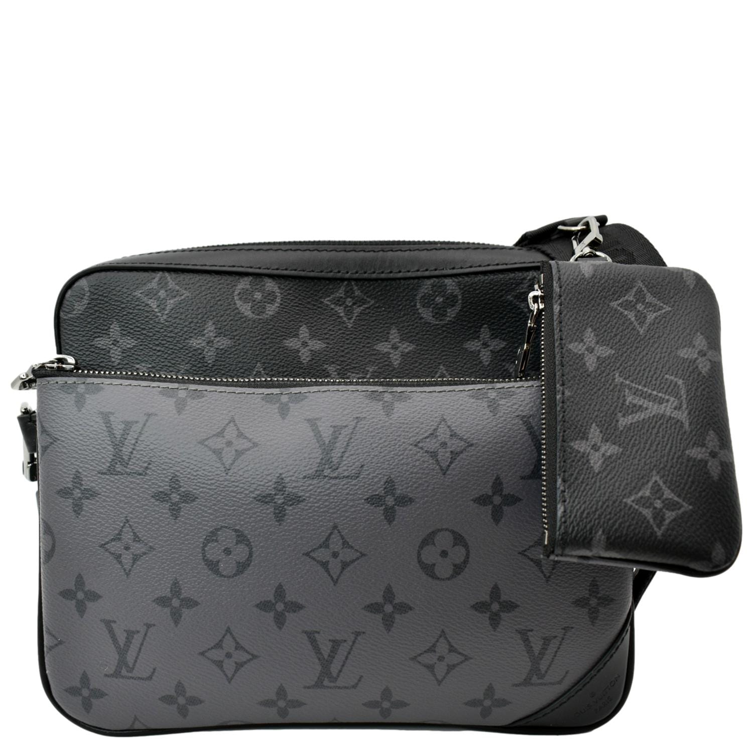Louis Vuitton Monogram Eclipse Silver Tote Bag men's bags