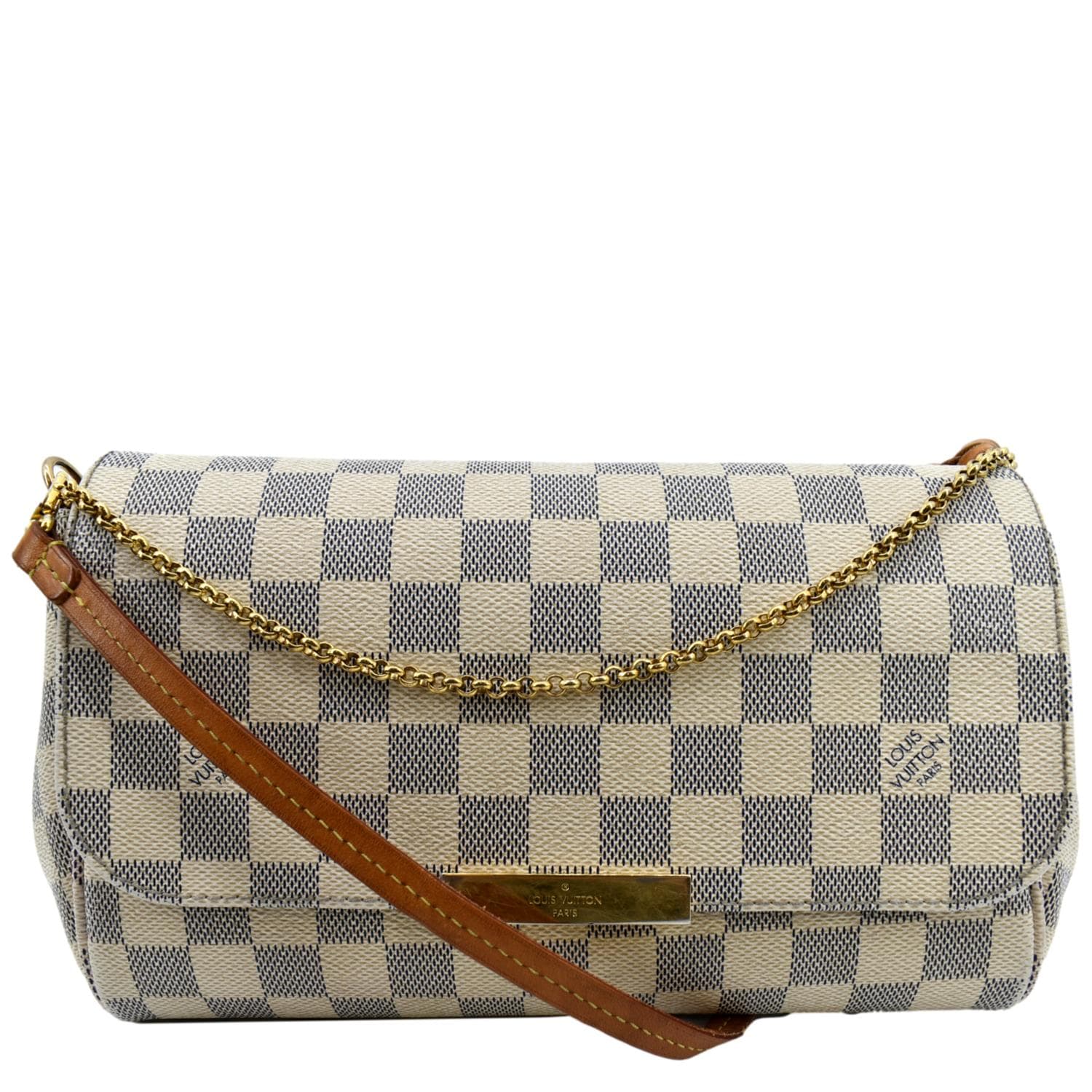 Louis Vuitton, Bags, A White Checkered Cross Body