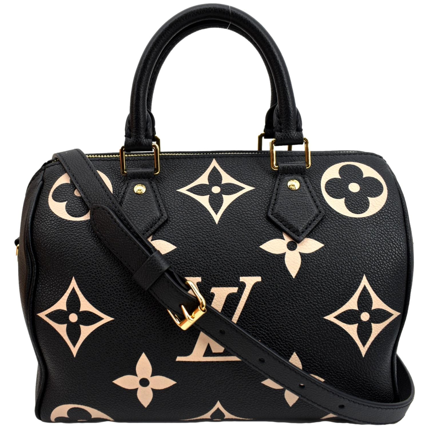 LOUIS VUITTON Calfskin Monogram Speedy Doctor 25 Black 1193868