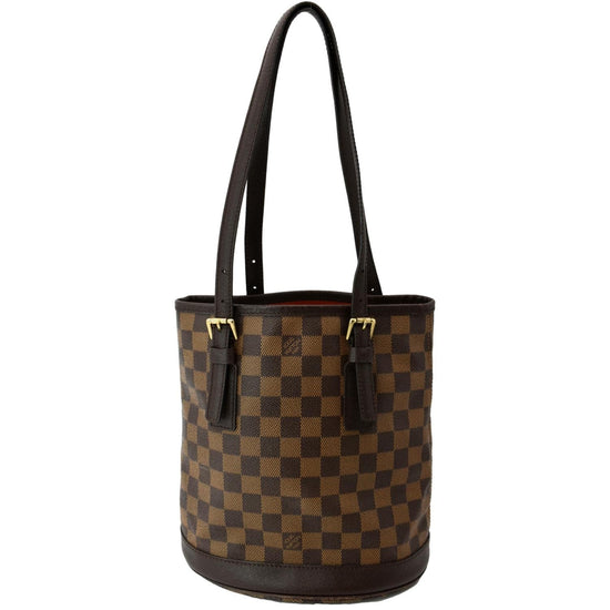 Louis Vuitton Vintage Damier Ebene Marais Bucket Tote