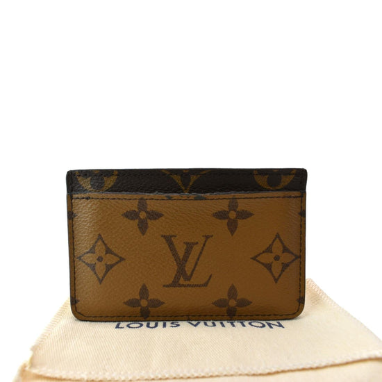  Louis Vuitton Women's Pre-Loved Card Holder, Monogram, Brown,  One Size : Clothing, Shoes & Jewelry