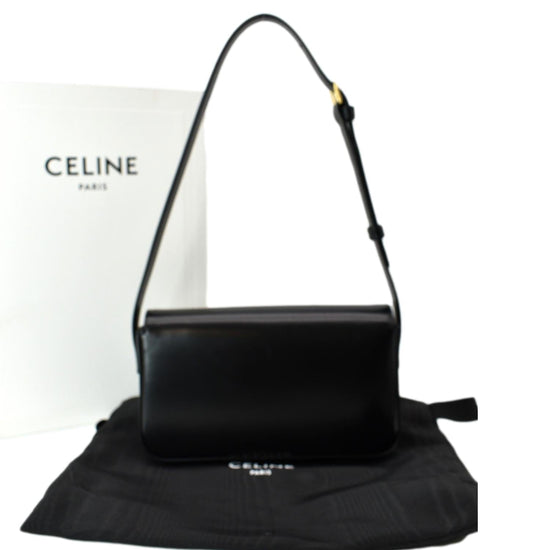 Celine Triomphe Calfskin Black Shoulder Bag – STYLISHTOP