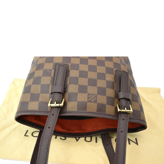 Brown Louis Vuitton Damier Ebene Marais Bucket Bag – Designer Revival