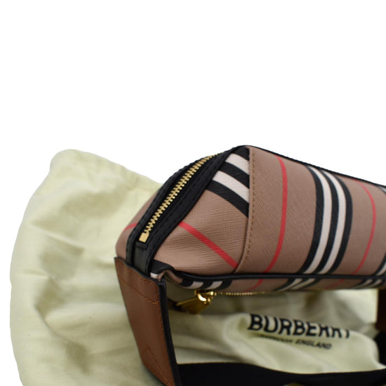 BURBERRY-MEDIUM MONOGRAM STRIPE E-CANVAS BUM BAG 腰包