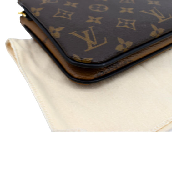 Louis Vuitton Double Zip Pochette Reverse Monogram Giant Brown 2367141