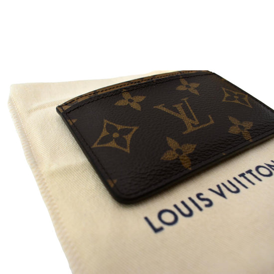 Louis Vuitton Monogram Card Holder M61733 Brown Cloth ref.845585