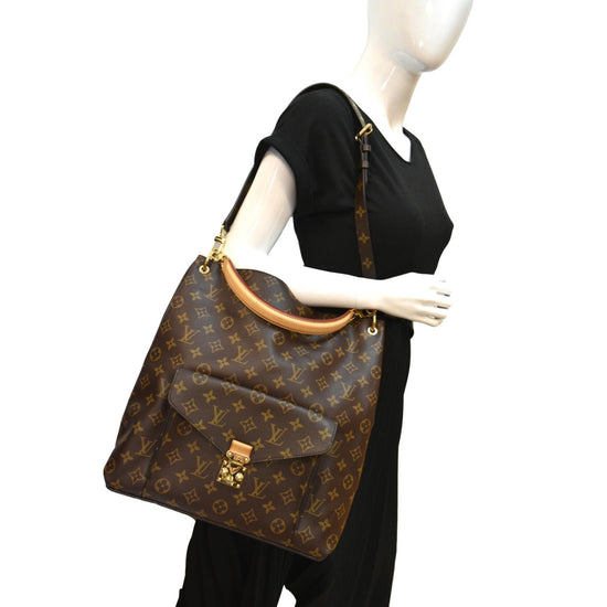 LOUIS VUITTON Metis Hobo Monogram Canvas Shoulder Bag Brown