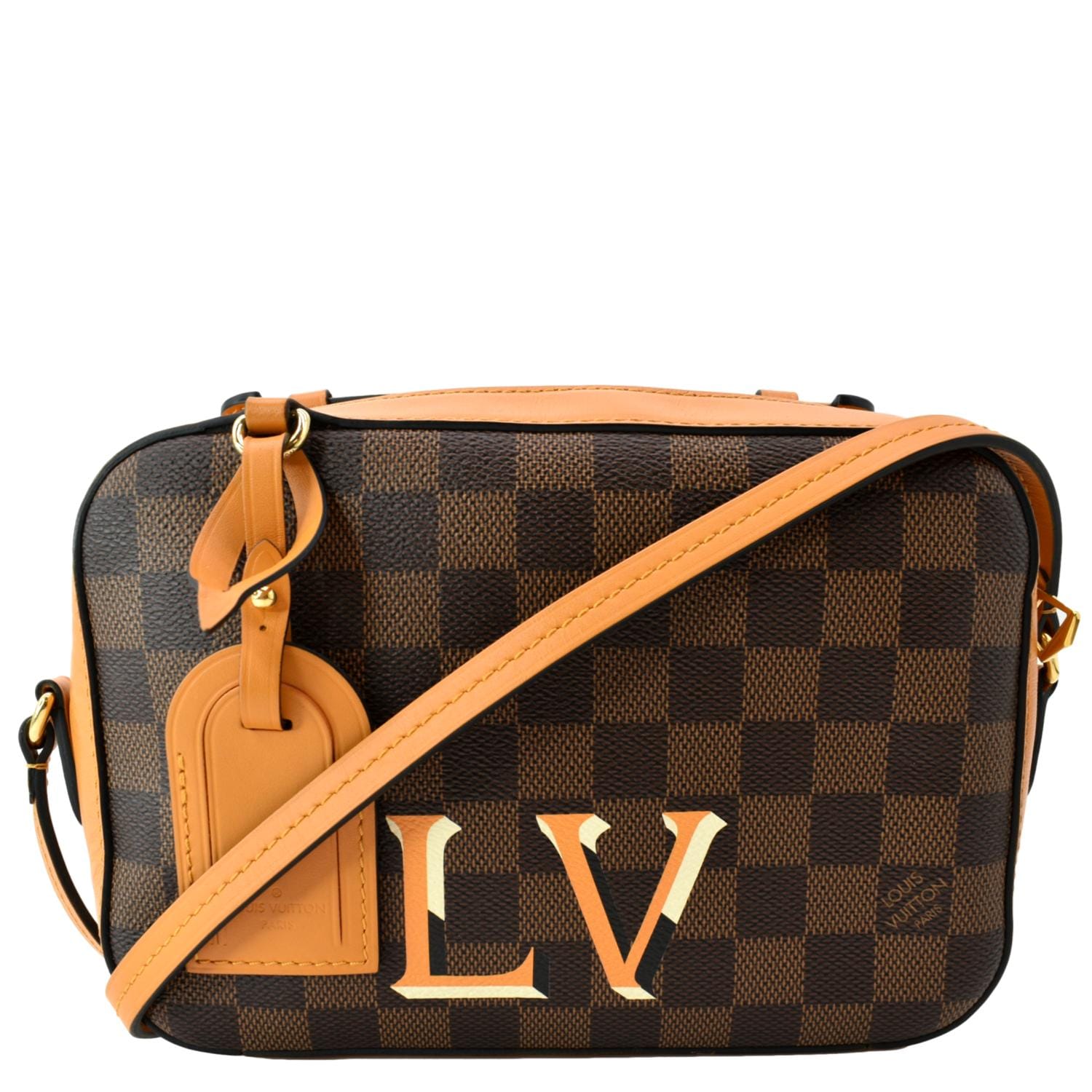 Louis Vuitton Discontinued Damier Ebene Santa Monica Crossbody Camera Box 29lk37W, Women's, Size: One Size