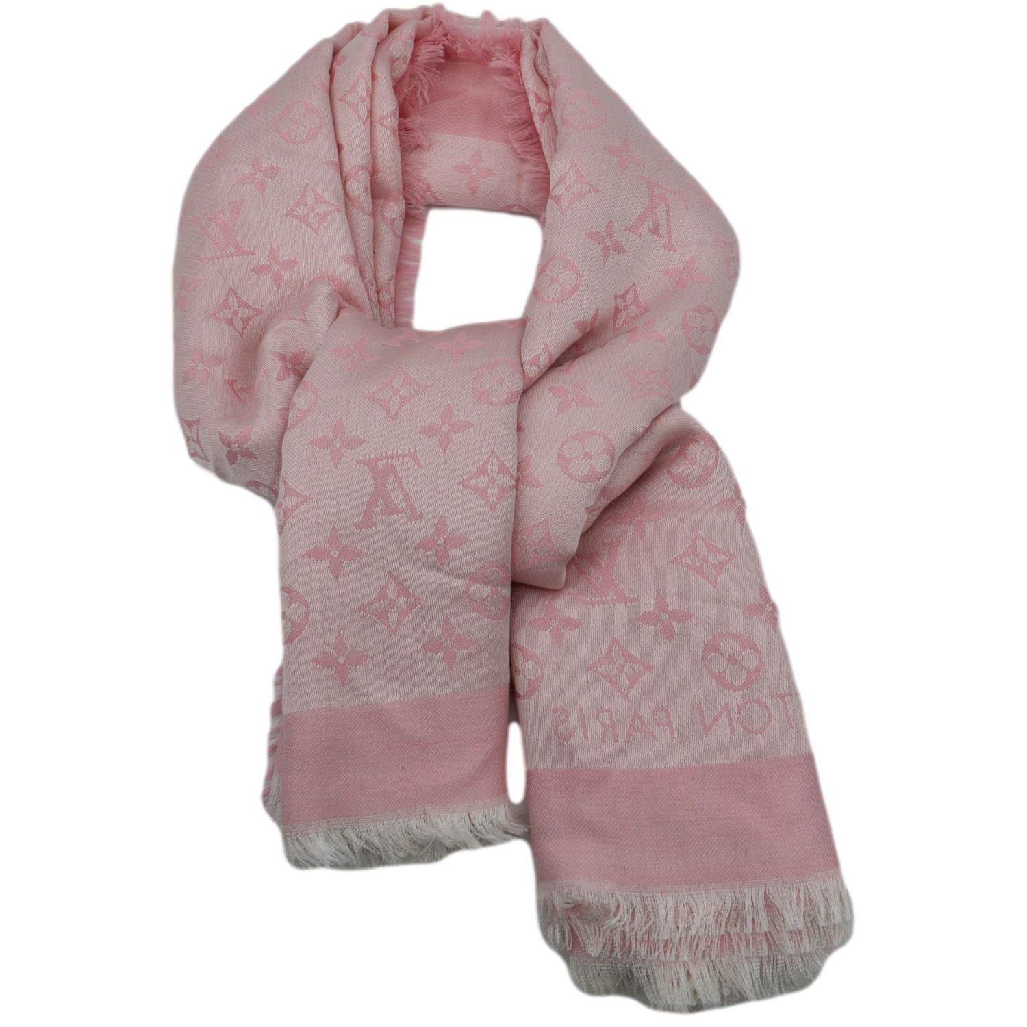 LOUIS VUITTON Blanket Prède Monogram Colore M77314 Pink Wool Cashmere  140×170cm