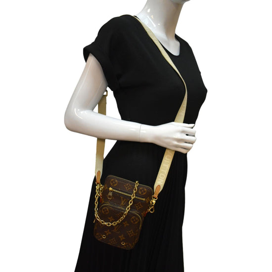 LOUIS VUITTON Utility Phone Sleeve Monogram Canvas Crossbody Bag Brown