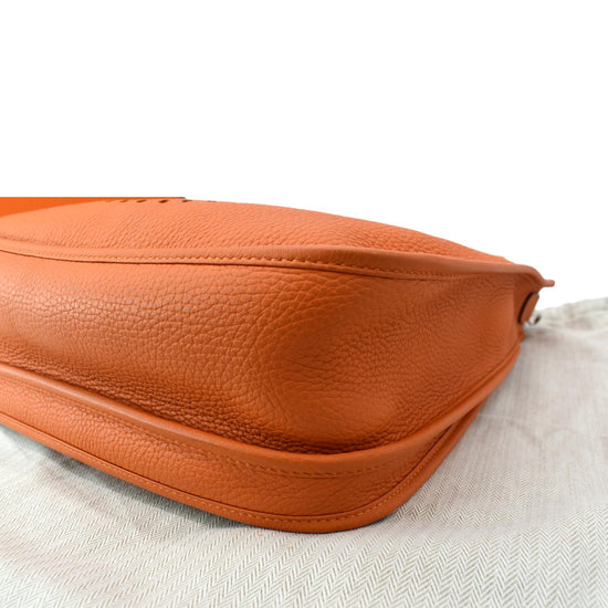 Hermes Orange Clemence Leather Evelyne III GM Bag at 1stDibs  hermes  evelyne orange, hermes orange evelyne bag, hermes evelyn orange