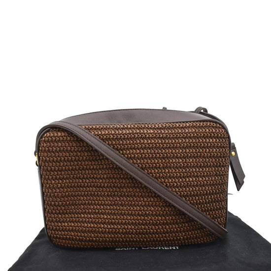 Saint Laurent Lou Camera Bag Woven Raffia Small