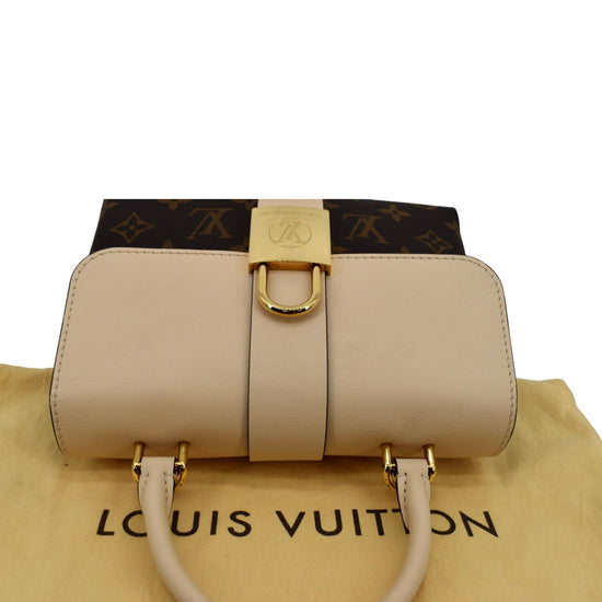 LOUIS VUITTON Locky BB Monogram Canvas Satchel Bag Neutral