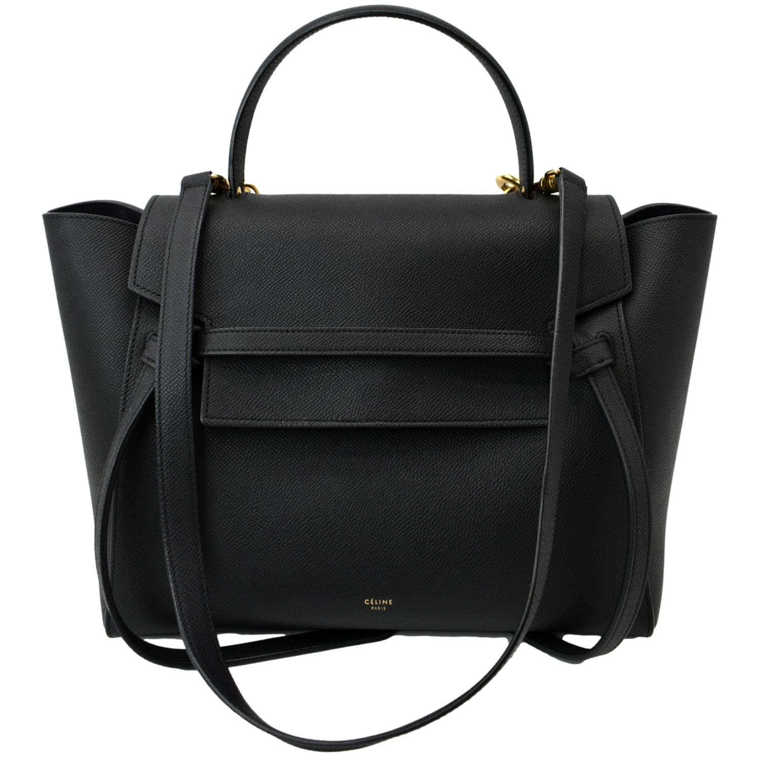 CELINE Belt bag MINI Black leather Women's Shoulder & Hand carry  Authentic