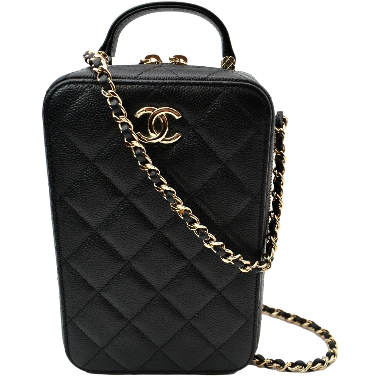 CHANEL Black Leather Sac Rabat Handbag – Labels Luxury