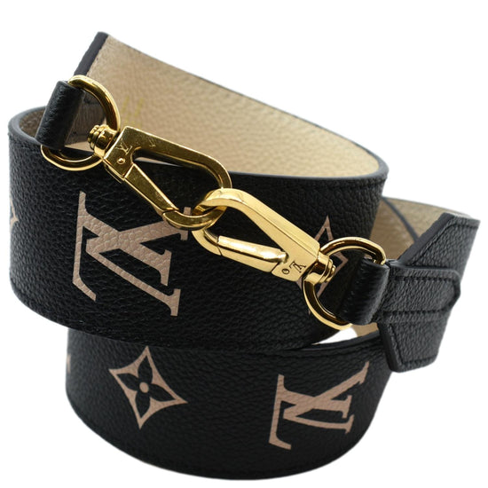 LOUIS VUITTON Monogram Bandouliere Shoulder Strap Black 1312429