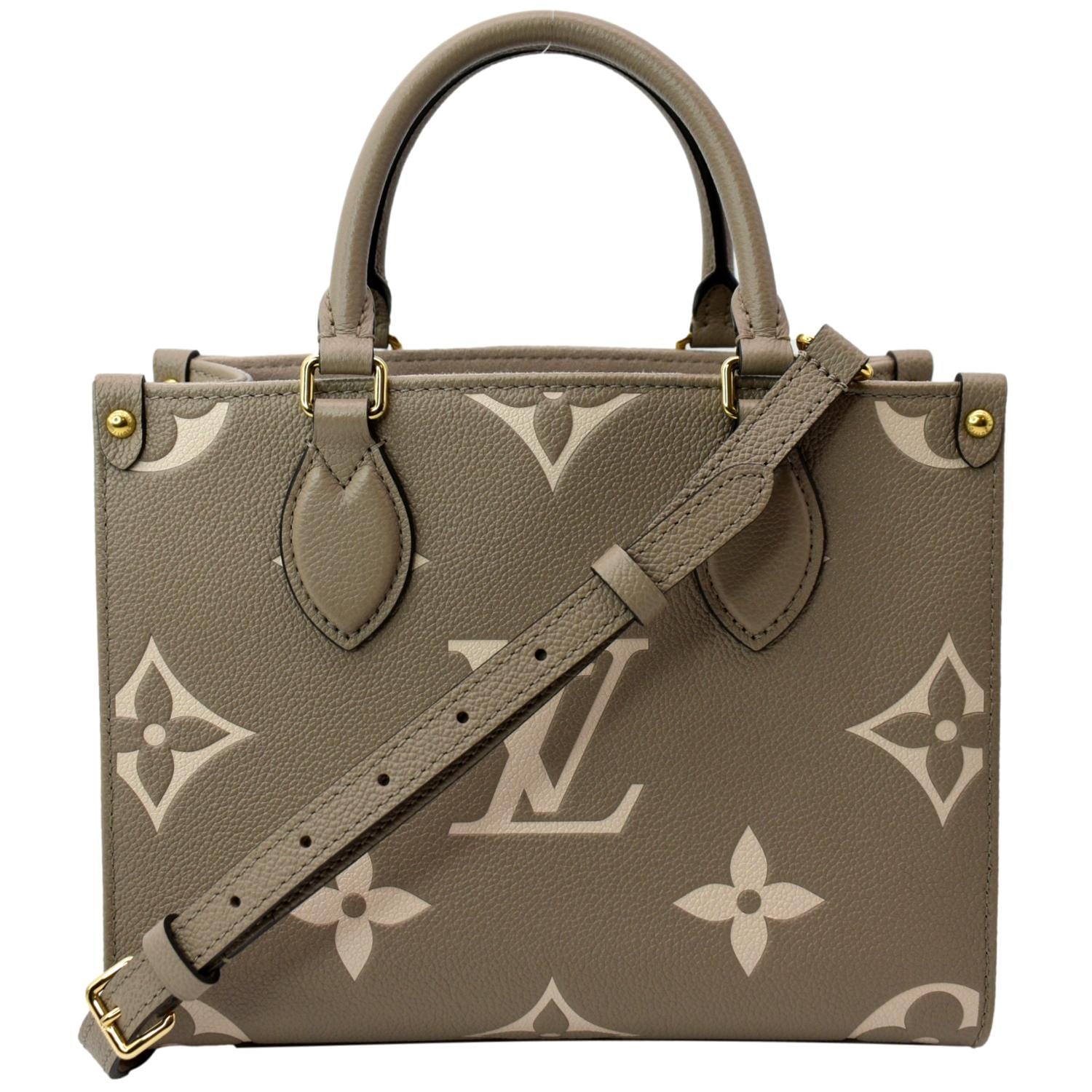 Louis Vuitton OnTheGo GM Bicolore Black Beige Monogram Empreinte